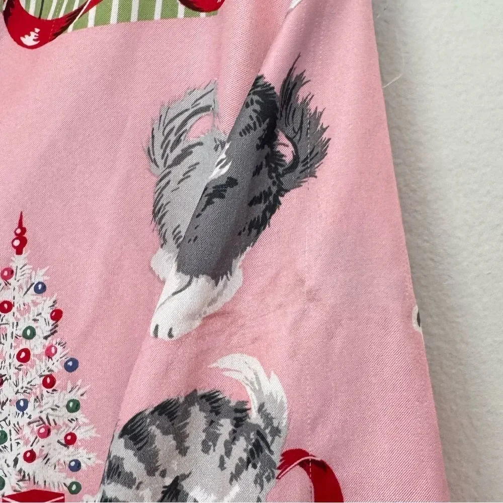 Nick and Nora Christmas Cats Pajama Top - Girls Large